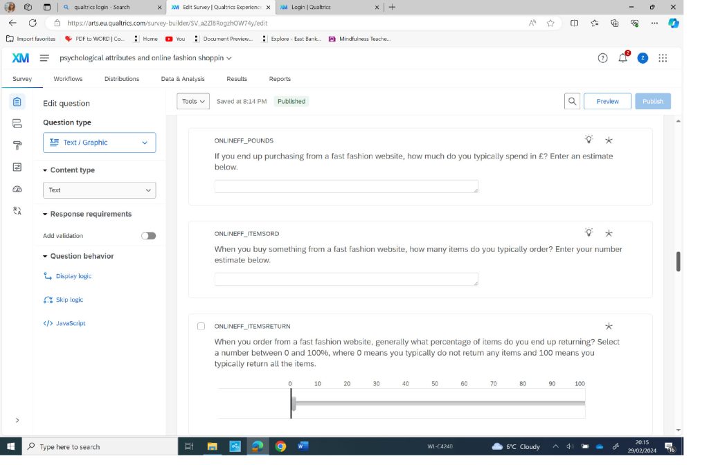 creating surveys with Qualtrics