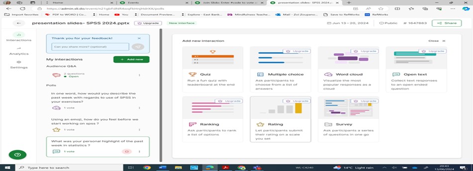 Slido Interface